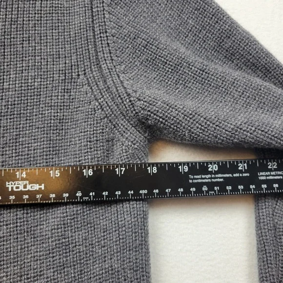 Robert Talbott Mens Grey Merino Wool Double Breasted Cardigan Sweater Italy Med